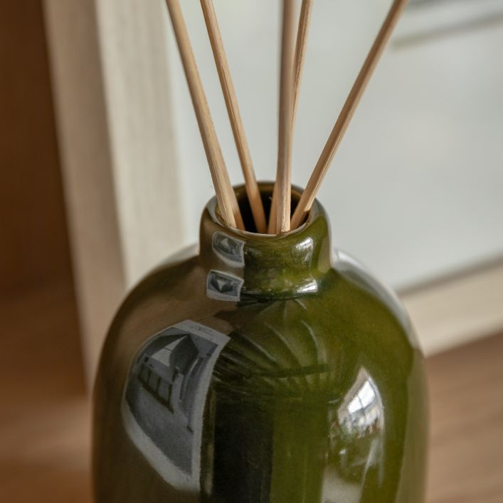 Ceramic Glazed Reed Diffuser 200ml - Olive Tuberose