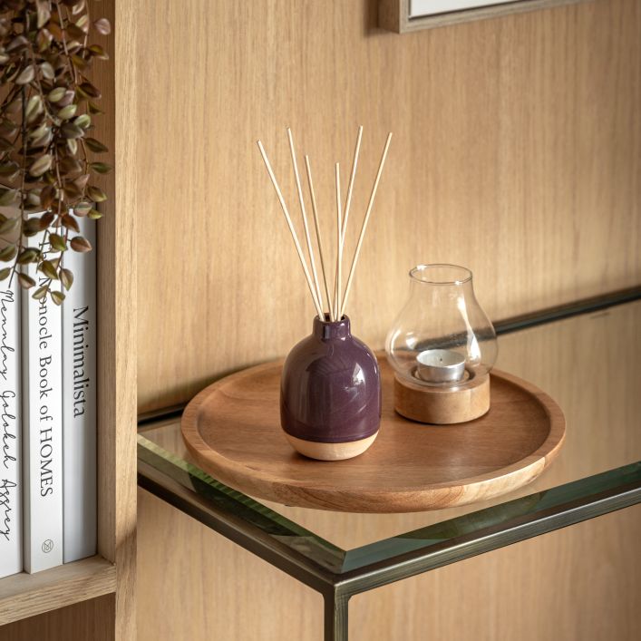 Ceramic Glazed Reed Diffuser 200ml - Oxblood Amber