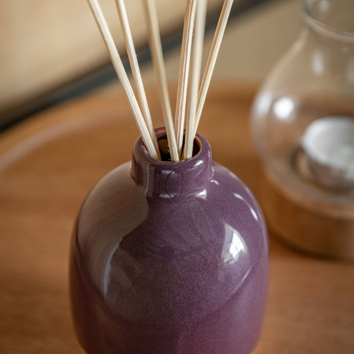 Ceramic Glazed Reed Diffuser 200ml - Oxblood Amber