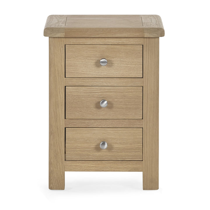 Memphis Limed Oak 3 Drawer Bedside styled in a bedroom|Memphis Limed Oak 3 Drawer Bedside on a white background|Memphis Limed Oak 3 Drawer Bedside MEM003 detail view 1|Memphis Limed Oak 3 Drawer Bedside MEM003 detail view 2|Memphis Limed Oak 3 Drawer Bedside MEM003 detail view 3|Memphis Limed Oak 3 Drawer Bedside MEM003 detail view 4|Memphis Limed Oak 3 Drawer Bedside MEM003 detail view 5|Memphis Limed Oak 3 Drawer Bedside MEM003 detail view 6|Memphis Limed Oak 3 Drawer Bedside MEM003 detail view 7