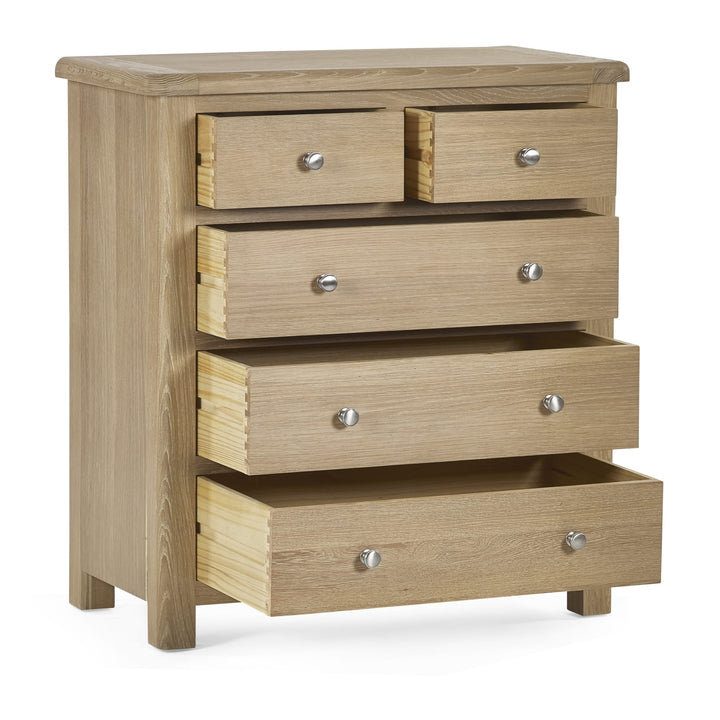 Memphis Limed Oak 3 + 2 Drawer Chest