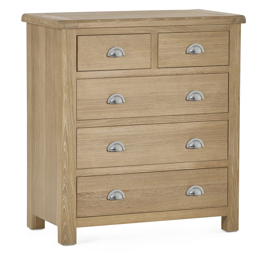 Memphis Limed Oak 3 + 2 Drawer Chest