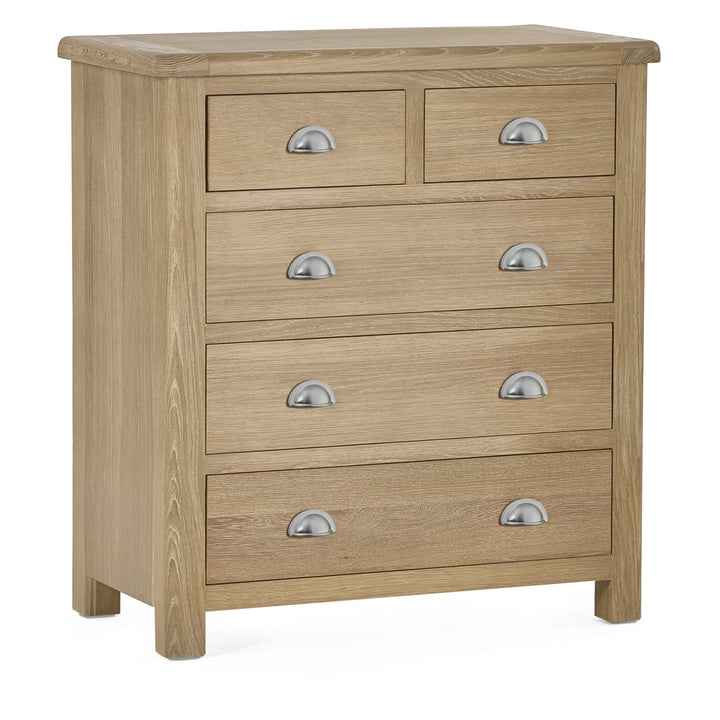 Memphis Limed Oak 3 + 2 Drawer Chest