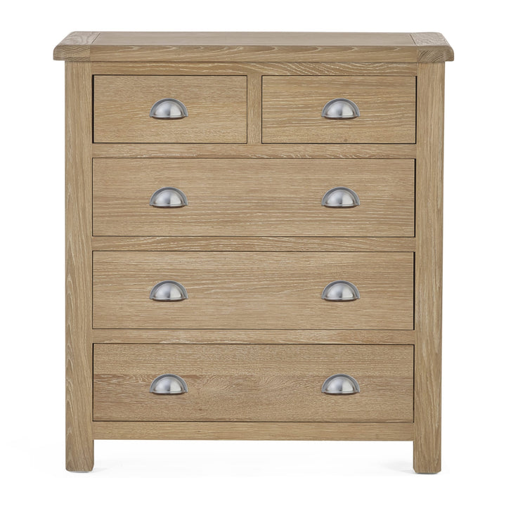 Memphis Limed Oak 3 + 2 Drawer Chest