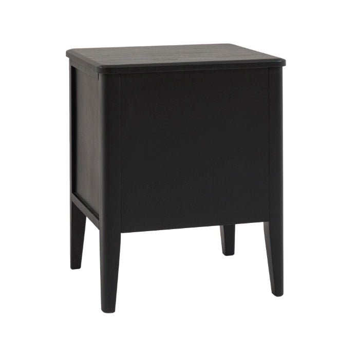 Acton 2 Drawer Bedside Table - Black6 - Duck Barn Interiors