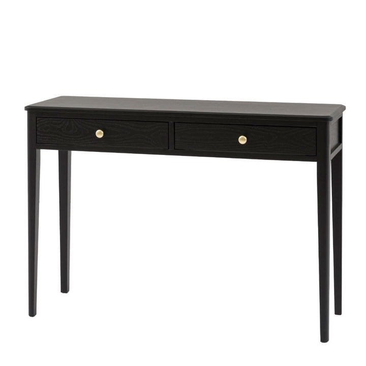 Acton 2 Drawer Console Table - Black4 - Duck Barn Interiors