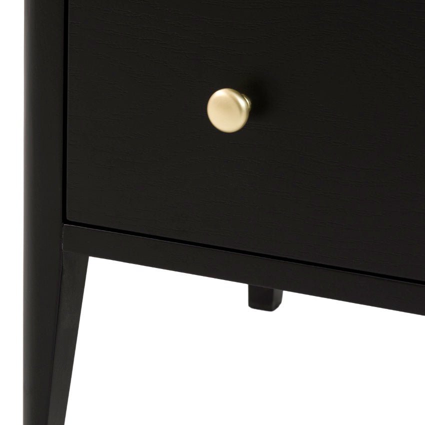 Acton 3 Drawer Chest - Black6 - Duck Barn Interiors