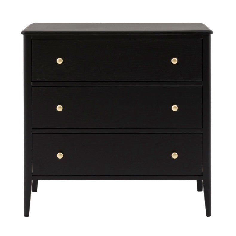 Acton 3 Drawer Chest - Black7 - Duck Barn Interiors