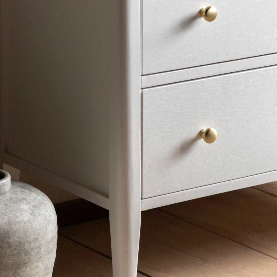 Acton 3 Drawer Chest - White2 - Duck Barn Interiors