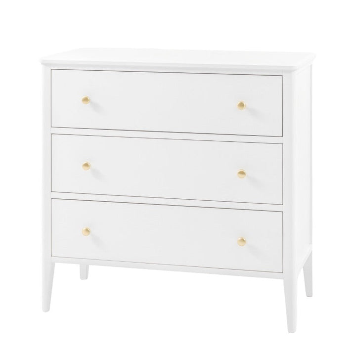 Acton 3 Drawer Chest - White4 - Duck Barn Interiors