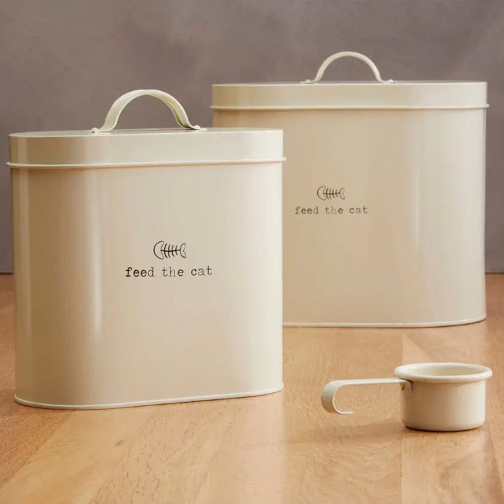 Adore Pets 2.8 Litre Feed The Cat Food Storage Bin With Spoon2 - Duck Barn Interiors