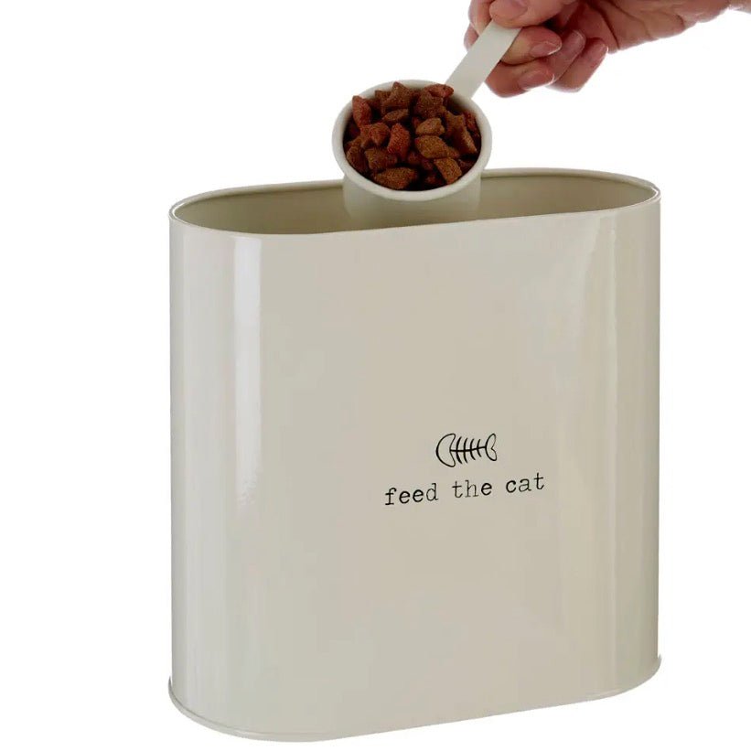 Adore Pets 2.8 Litre Feed The Cat Food Storage Bin With Spoon4 - Duck Barn Interiors