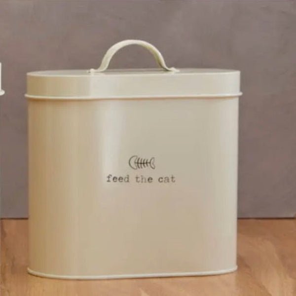 Adore Pets 6.5Ltr Feed The Cat Food Cream Storage Bin With Spoon5 - Duck Barn Interiors