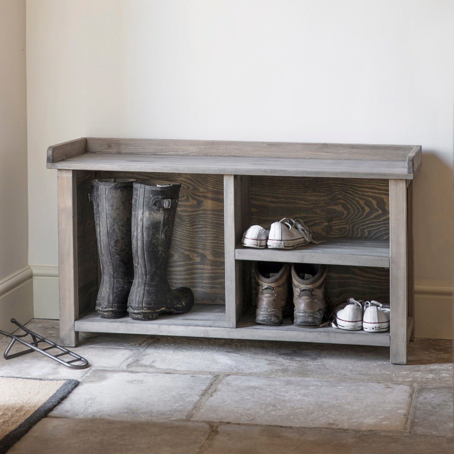 Aldsworth Wooden Welly Bench2 - Duck Barn Interiors