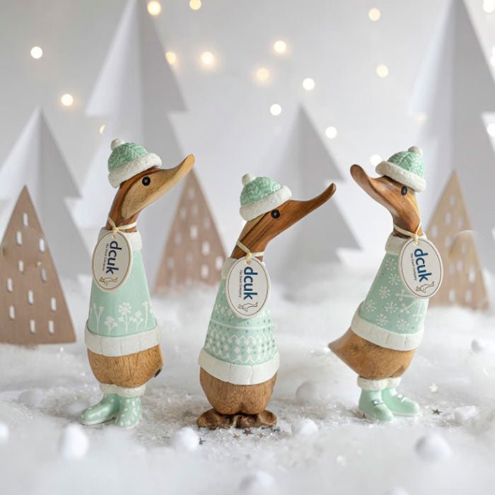 Alpine Fresh Duckling in Christmas Jumper and Buckle Boots8 - Duck Barn Interiors