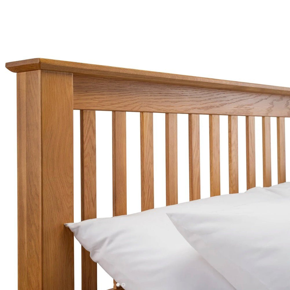 Amsterdam Oak Bed - Low Foot End (Various Sizes)2 - Duck Barn Interiors