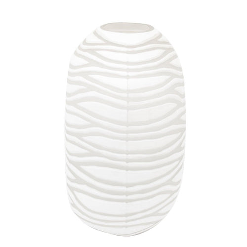 Andorra Handblown Carved Glass Vase - Large