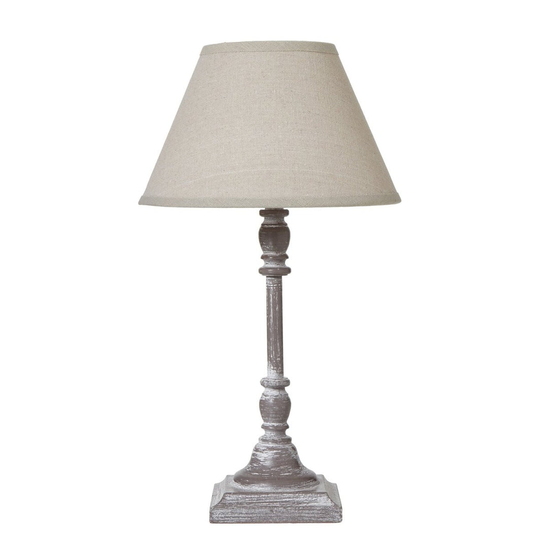Antia Stem Table Lamp With Linen Shade1 - Duck Barn Interiors
