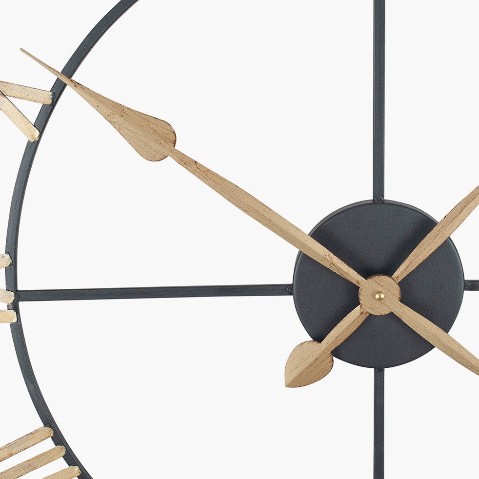 80cm Clock Antique Bronze and Gold Metal Extra Large Wall Clock (80cm) – Duck Barn ...
