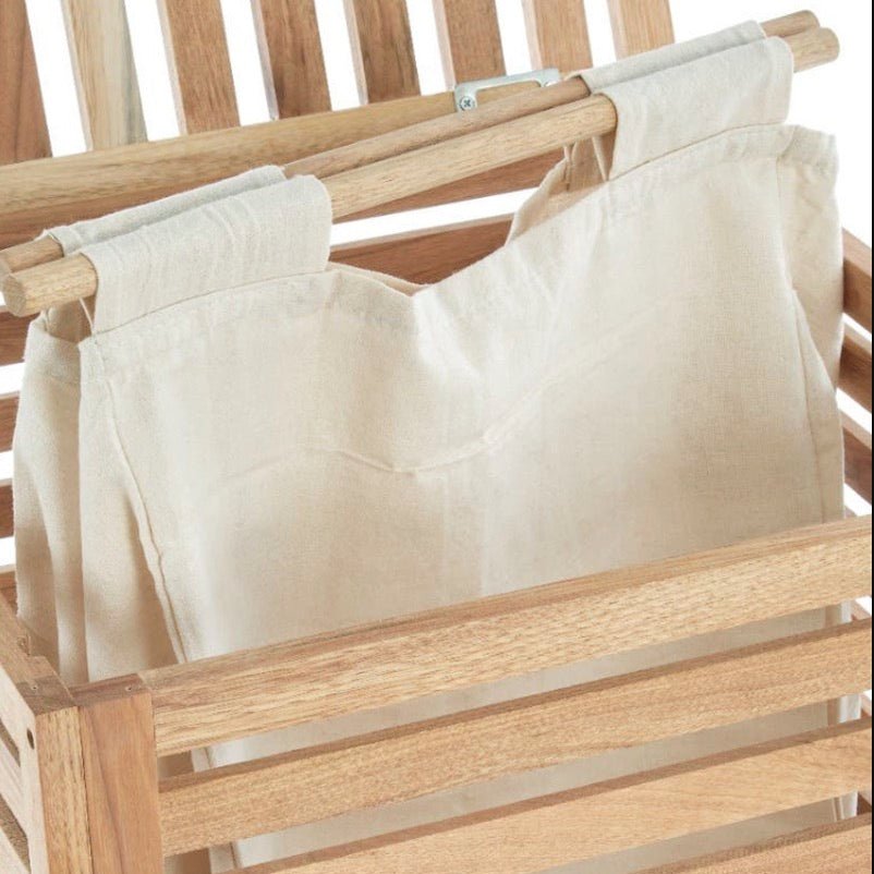 Arla Walnut Wood Laundry Hamper5 - Duck Barn Interiors