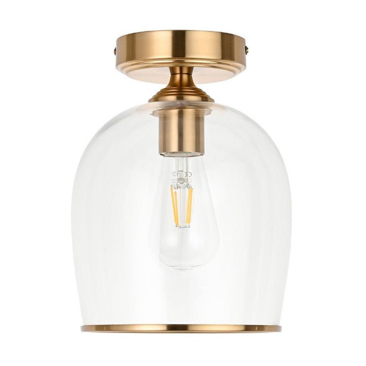 Ashcroft Ceiling Light - Brushed Aged Brass2 - Duck Barn Interiors
