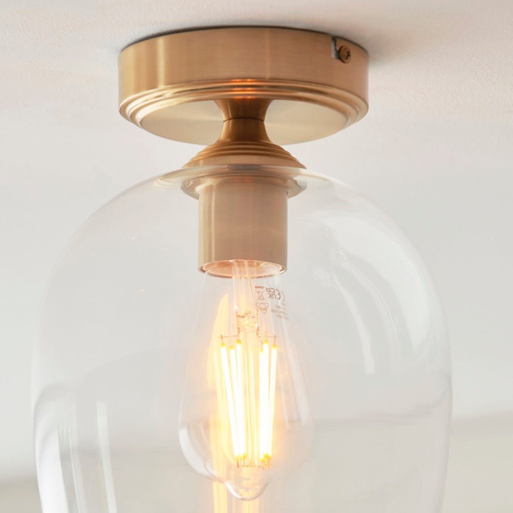Ashcroft Ceiling Light - Brushed Aged Brass3 - Duck Barn Interiors