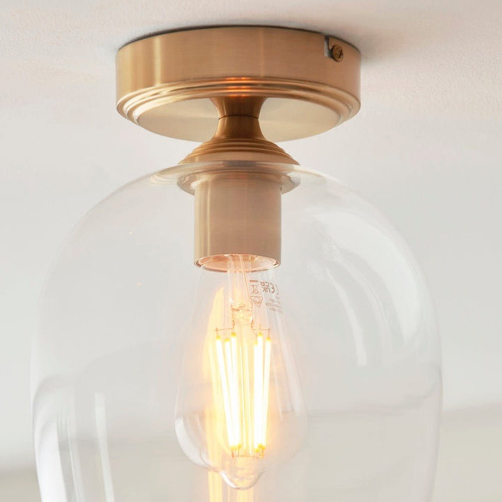 Ashcroft Ceiling Light - Brushed Aged Brass3 - Duck Barn Interiors