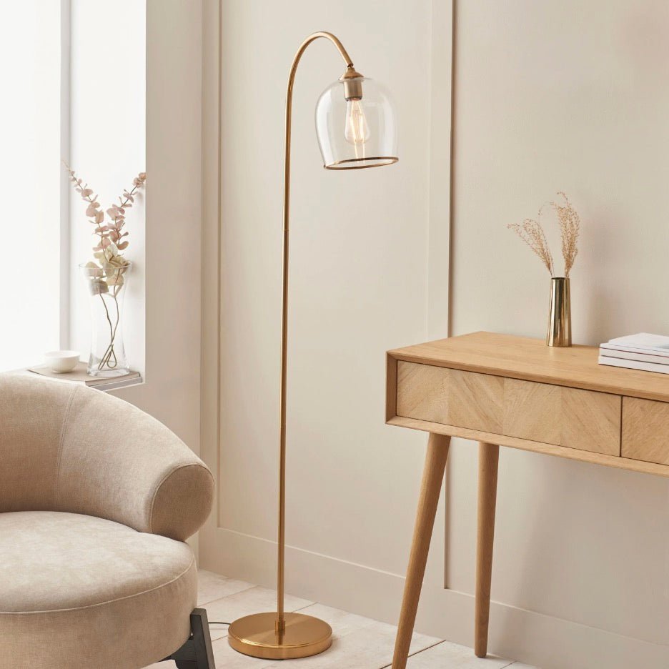Ashcroft Floor Lamp - Brushed Aged Brass2 - Duck Barn Interiors