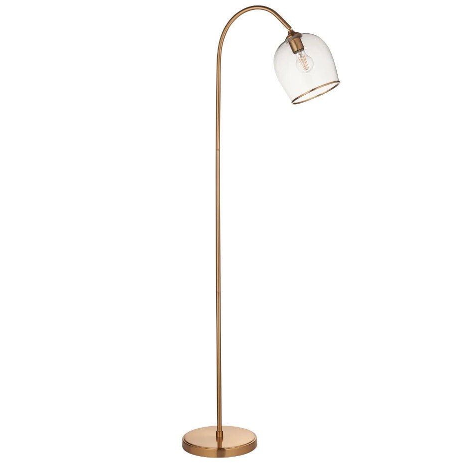 Ashcroft Floor Lamp - Brushed Aged Brass1 - Duck Barn Interiors