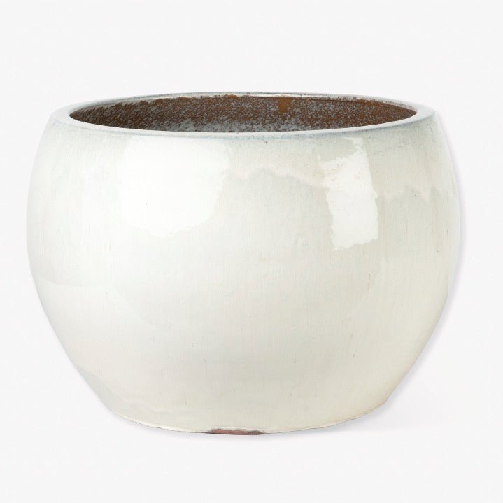 Aspley Ceramic White Planter (2 Sizes)4 - Duck Barn Interiors