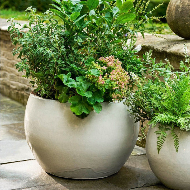 Aspley Ceramic White Planter (2 Sizes)3 - Duck Barn Interiors