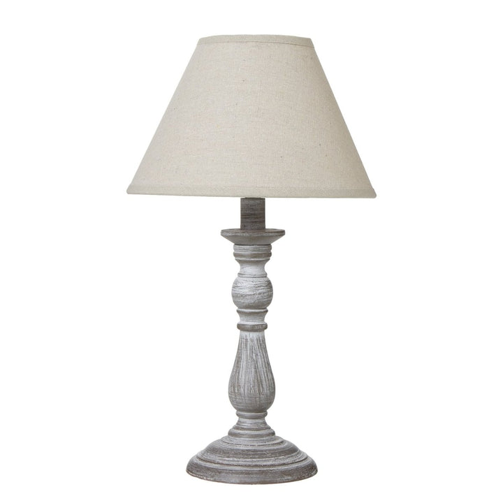 Augusta Column Table Lamp With Linen Shade1 - Duck Barn Interiors