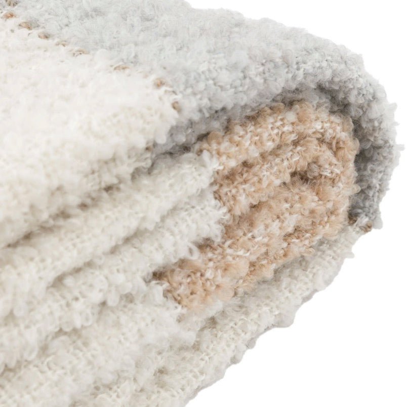 Autumn Check Boucle Throw - Natural6 - Duck Barn Interiors