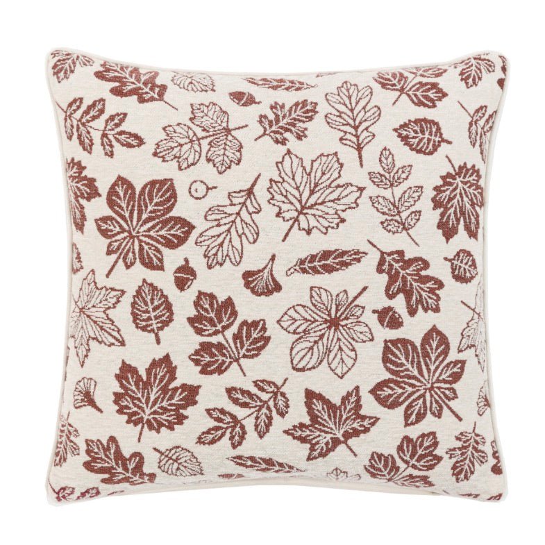 Autumn Leaf Chenille Cushion - 45cm8 - Duck Barn Interiors