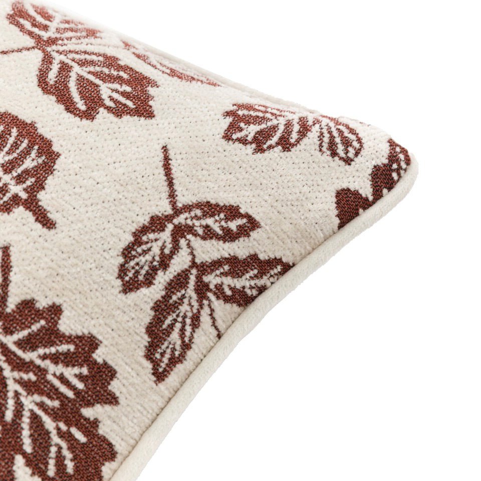 Autumn Leaf Chenille Cushion - 45cm7 - Duck Barn Interiors