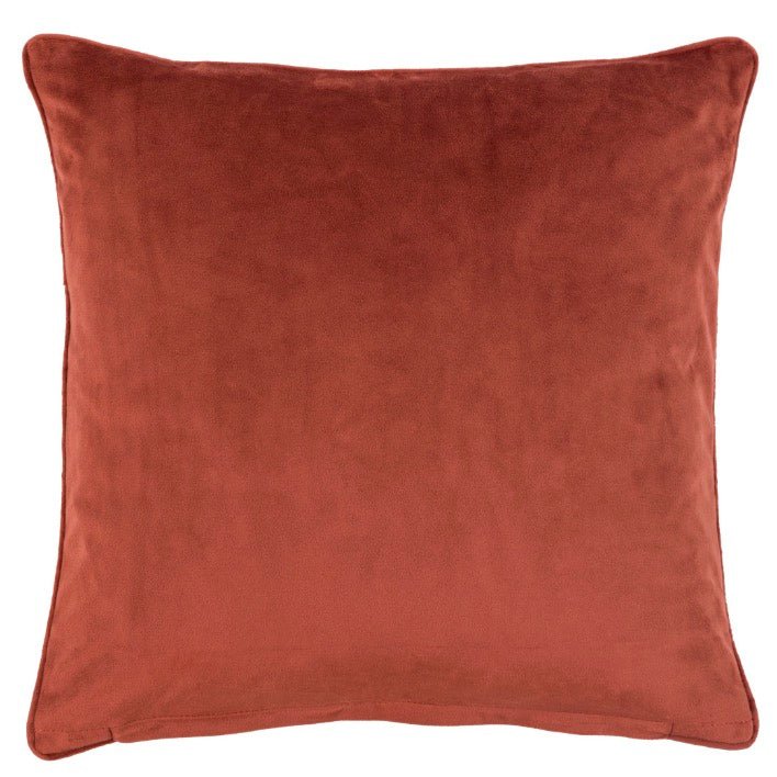 Autumn Leaf Chenille Cushion - Rust - 45cm6 - Duck Barn Interiors