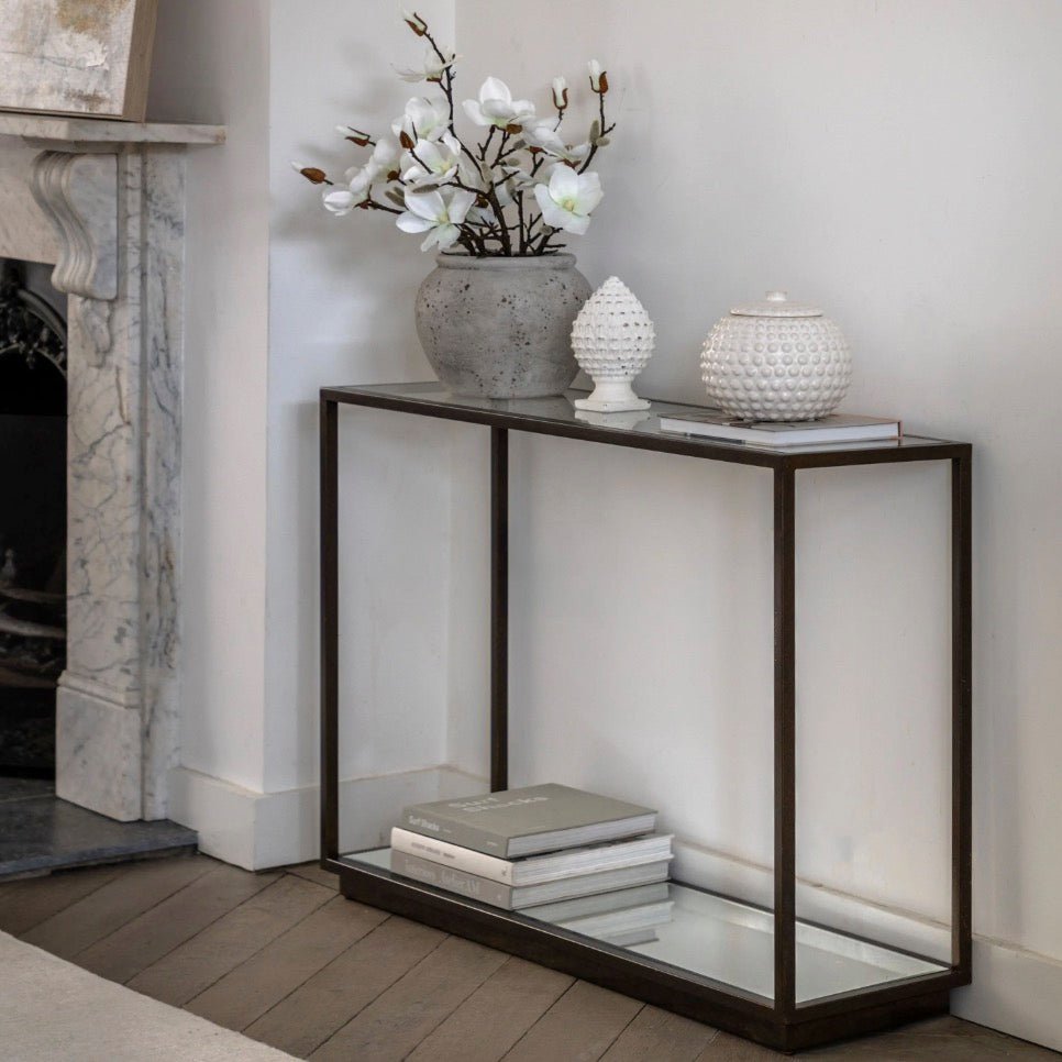 Avento Glass Console Table1 - Duck Barn Interiors