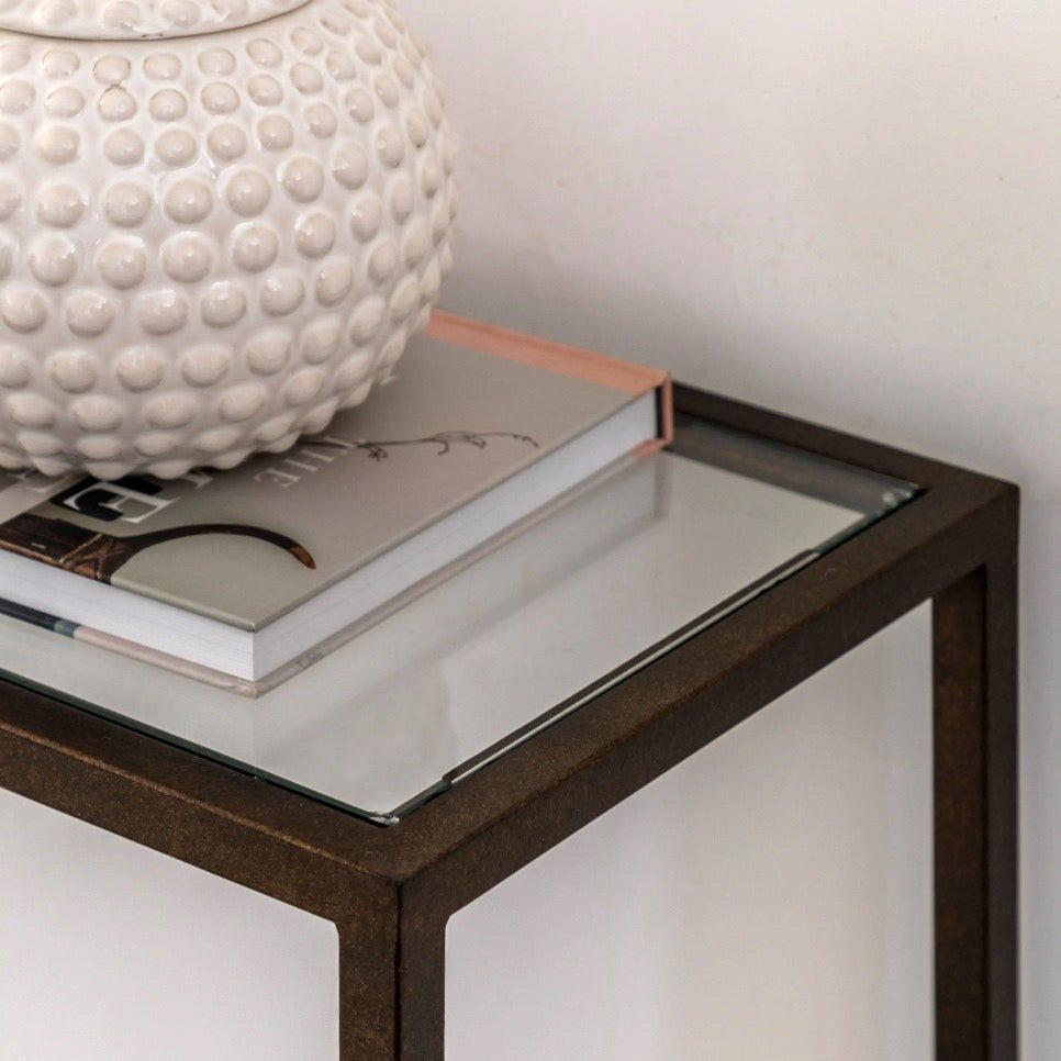 Avento Glass Console Table2 - Duck Barn Interiors
