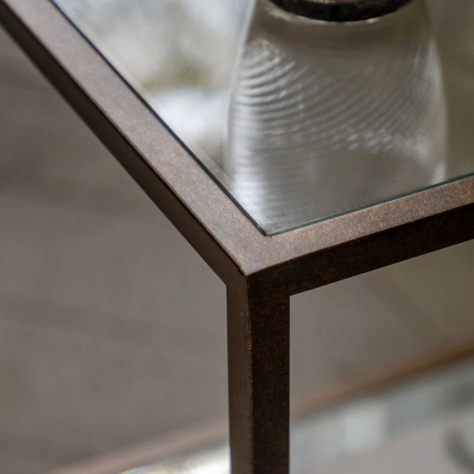 Avento Glass Side Table2 - Duck Barn Interiors
