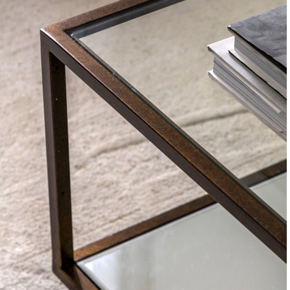 Avento Square Glass Coffee Table2 - Duck Barn Interiors