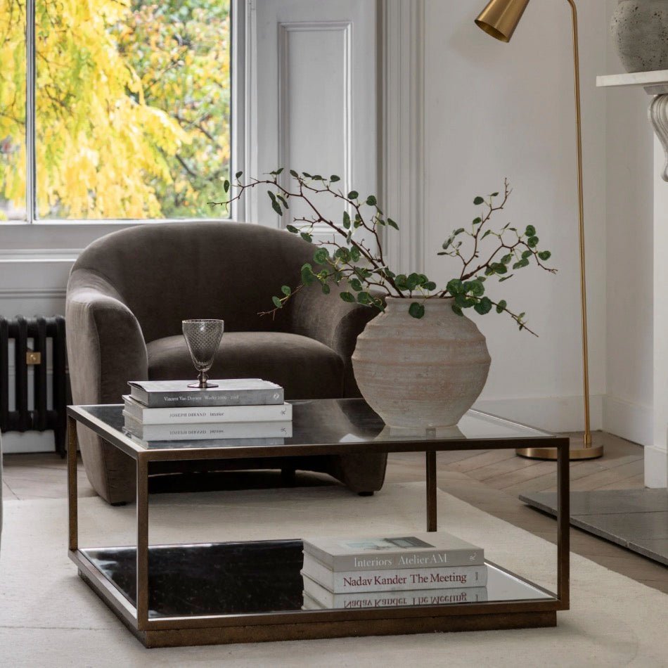 Avento Square Glass Coffee Table1 - Duck Barn Interiors