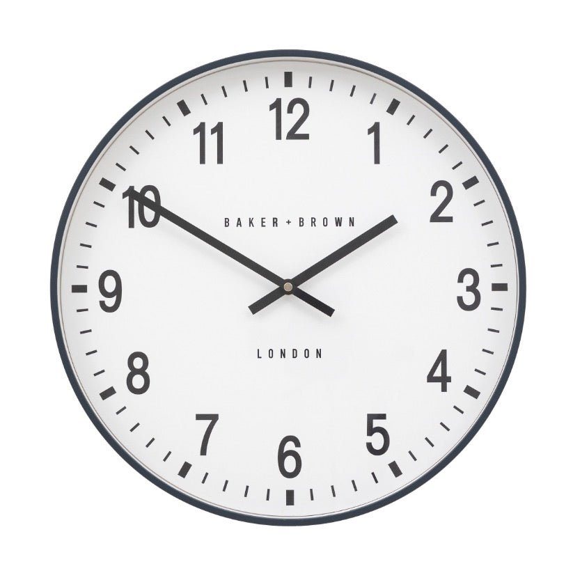 Baker & Brown Cambridge Wall Clock - Grey (40cm)8 - Duck Barn Interiors