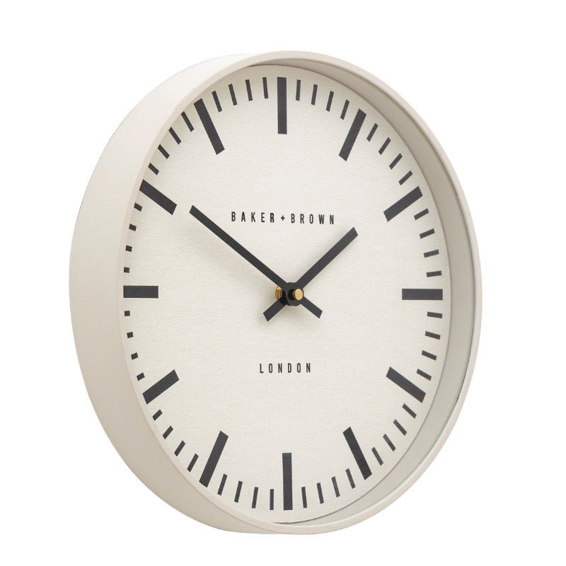 Baker & Brown Claremont Clock - Putty (30cm)1 - Duck Barn Interiors
