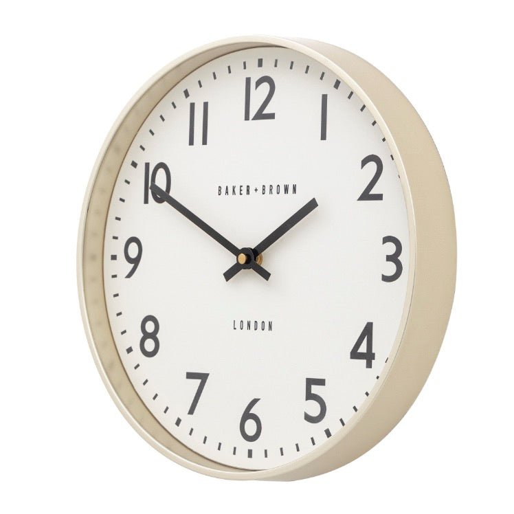 Baker & Brown Norton Wall Clock - Champagne (30cm)3 - Duck Barn Interiors