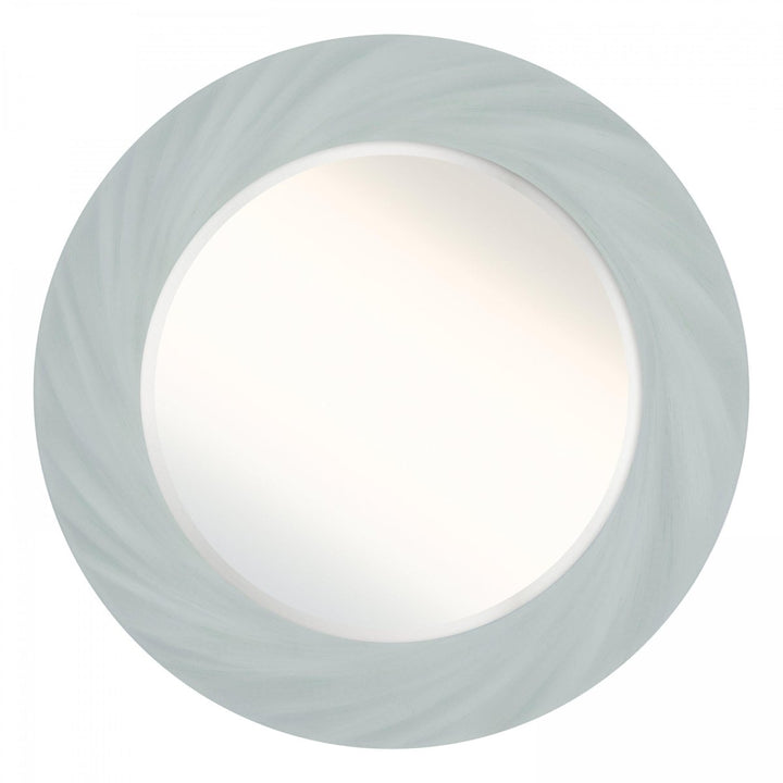 Barley Twist Round Wall Mirror - 70cm - Soft Blue2 - Duck Barn Interiors