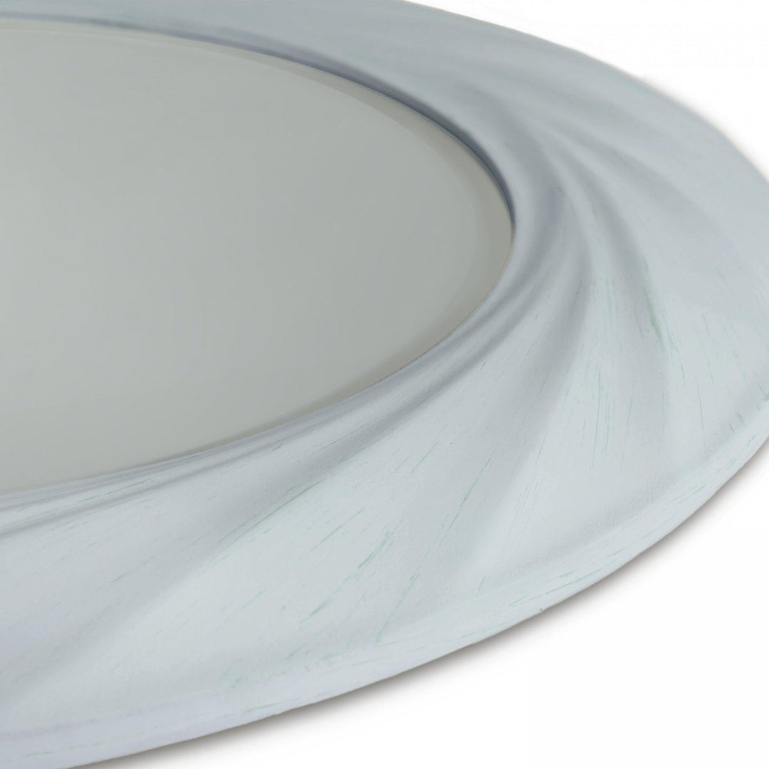 Barley Twist Round Wall Mirror - 70cm - Soft Blue3 - Duck Barn Interiors