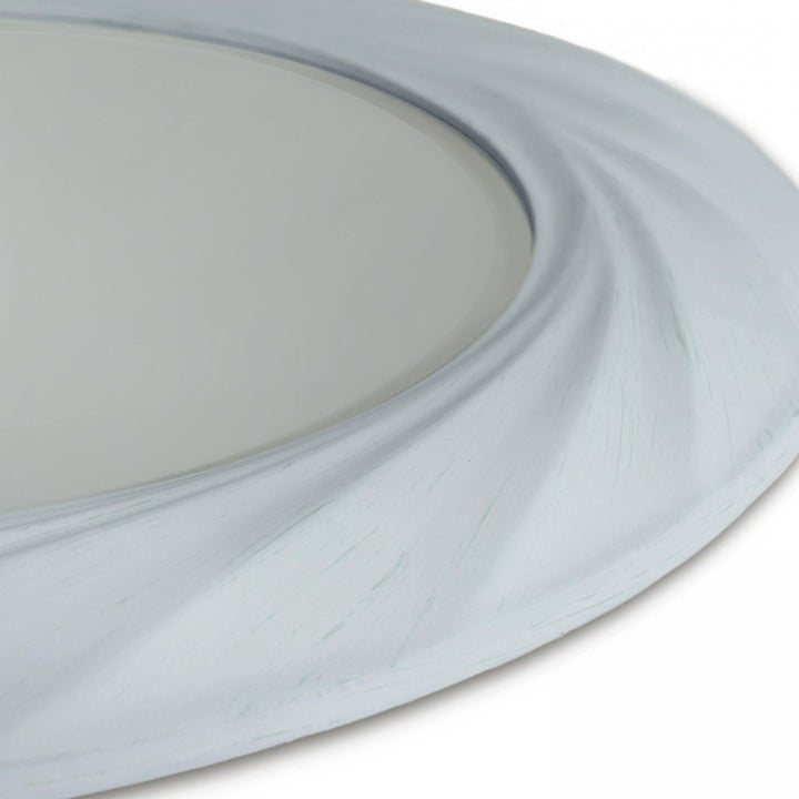 Barley Twist Round Wall Mirror - 70cm - Soft Blue3 - Duck Barn Interiors