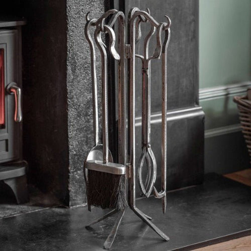 Batsford Fireside Tool Set - Antique Pewter