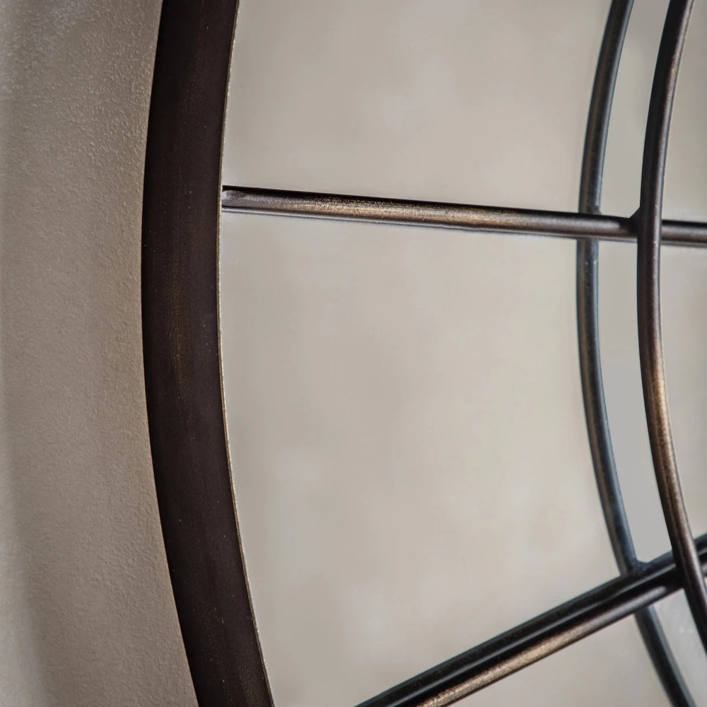 Battersea Round Window Mirror - Bronze - 101cm2 - Duck Barn Interiors