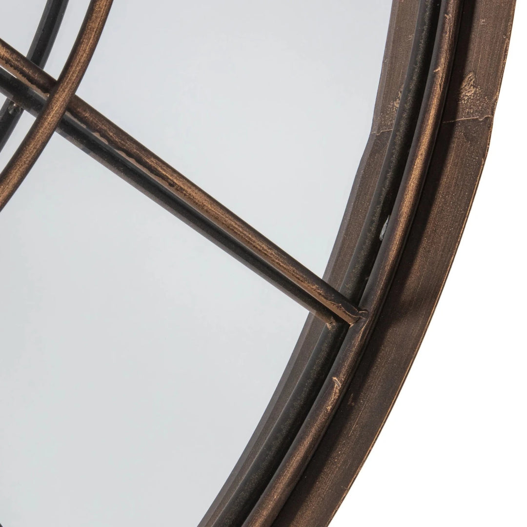 Battersea Round Window Mirror - Bronze - 101cm3 - Duck Barn Interiors
